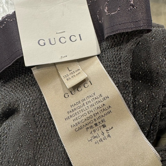 Gucci tights. Dark gray, glitter. Large NWT. - Picture 2 of 4